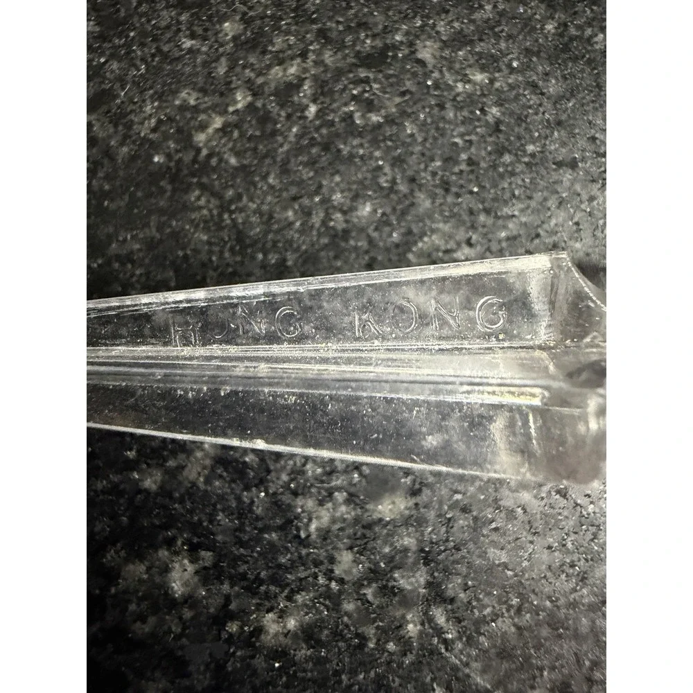 67 Vtg Hong Kong Clear Plastic‎ Icicle Prism Christmas Ornaments 3.5
